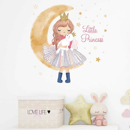 PrincesseSticker™ - Lune Beige - Maman décore