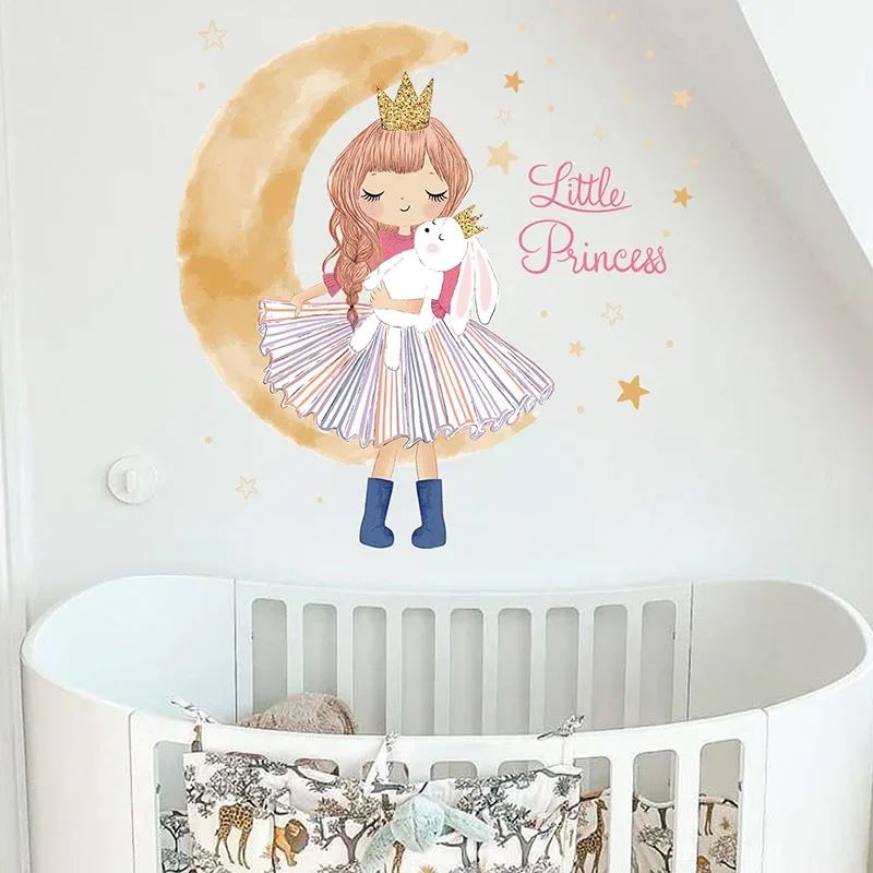 PrincesseSticker™ - Lune Beige - Maman décore