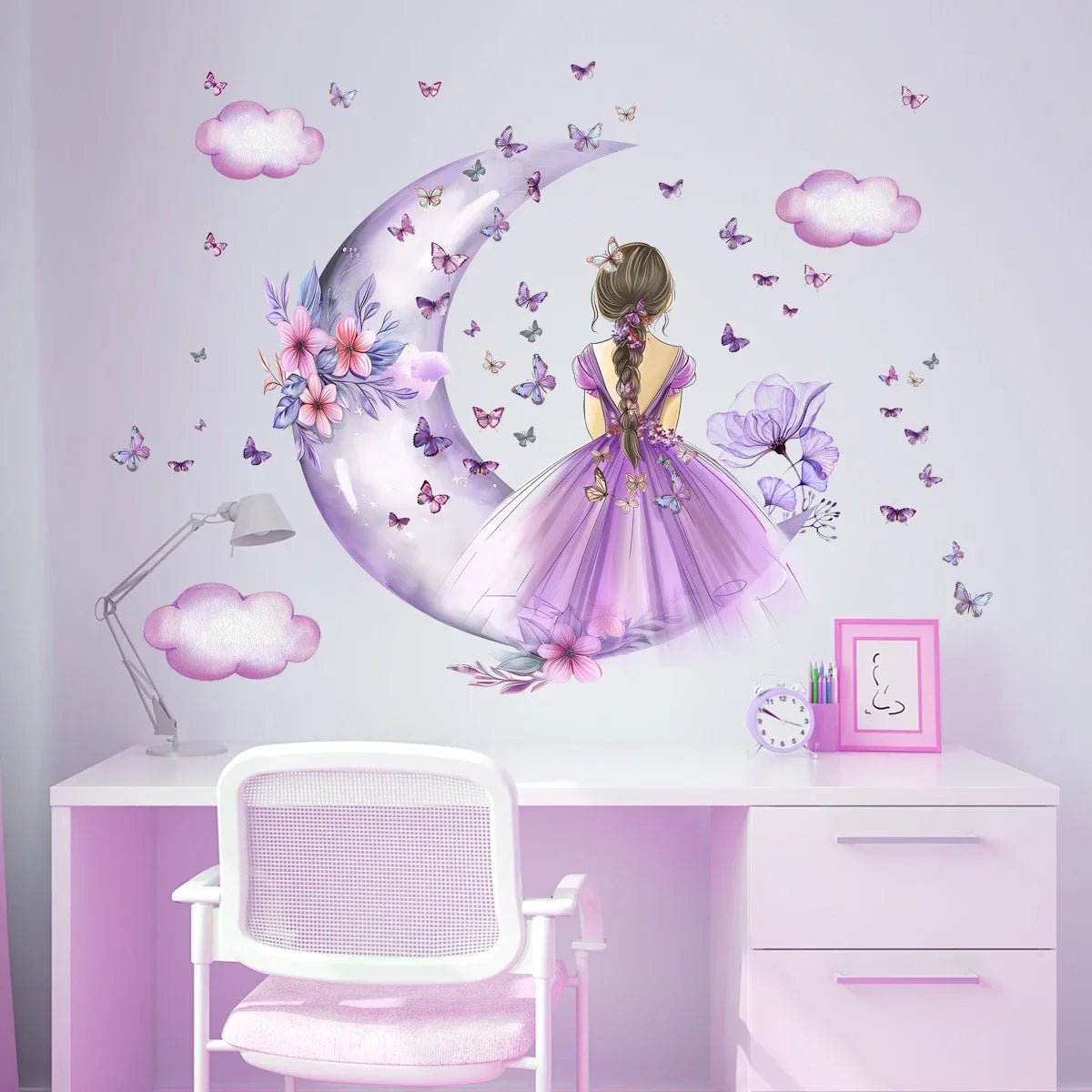 PrincesseSticker™ - Lune Mauve - Maman décore