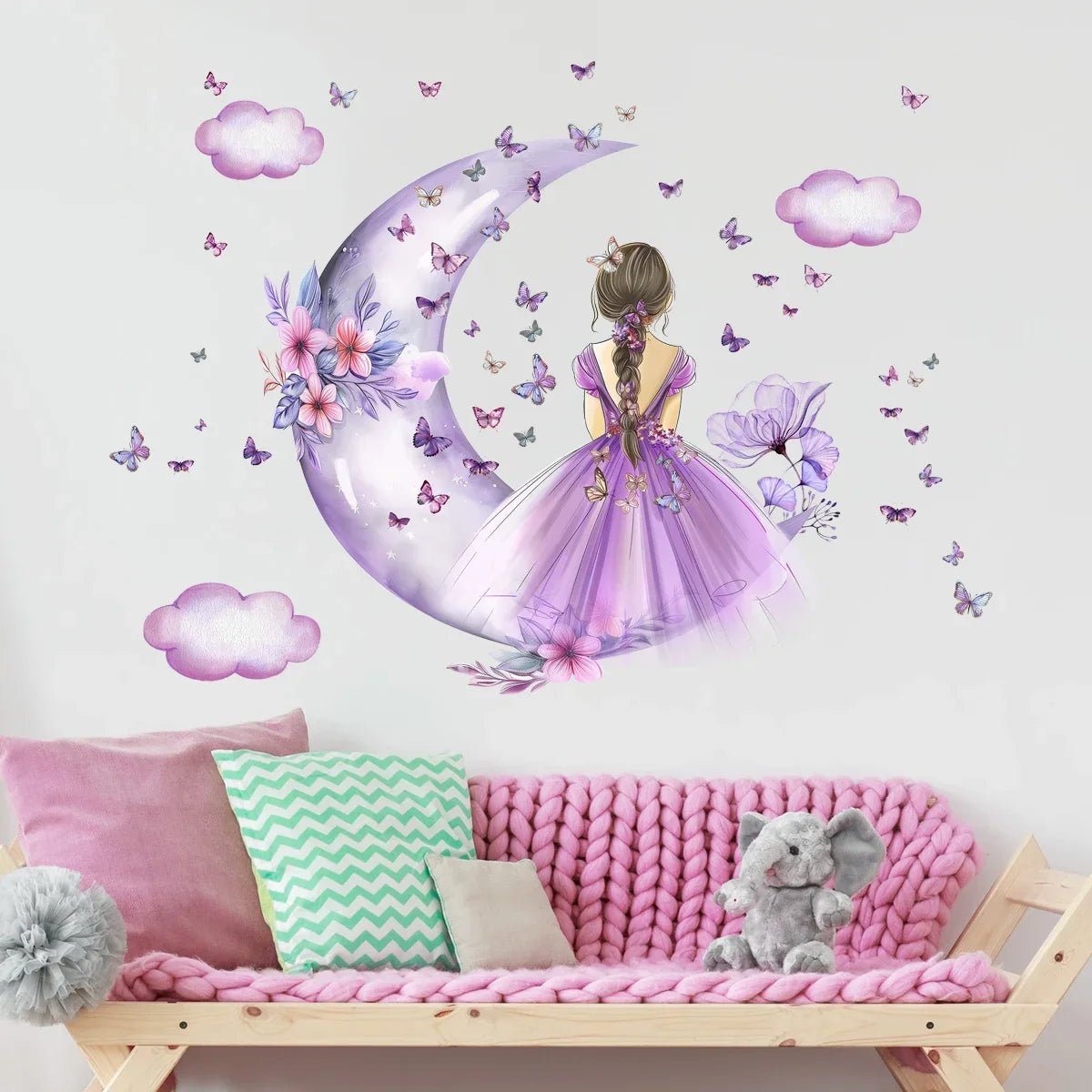 PrincesseSticker™ - Lune Mauve - Maman décore